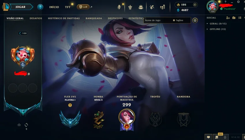 Smurf Platina II 5 Skins Vitoriosas Criada em 2014