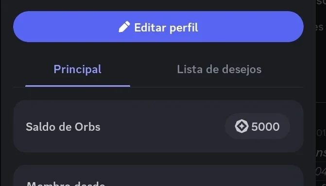 Conta 2025, com insígnia hypesquad e 5k de orbs