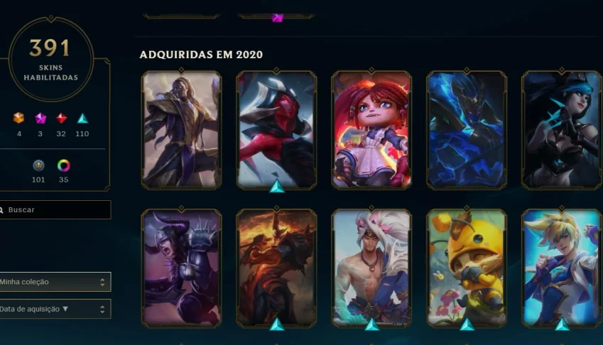 Conta Lol 391 Skins, Desapego!