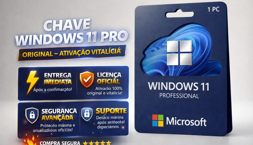Windows 11 Pro Chave + Suporte  (Ativação Vitalícia)