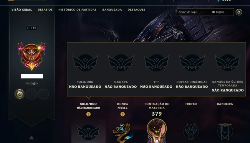 Unranked com 140 Champs e 114 Skins ( SUP / ADC / JG )