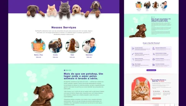 Template PetShop - Bônus Elementor Pro