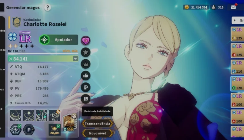 Conta Black clover mobile