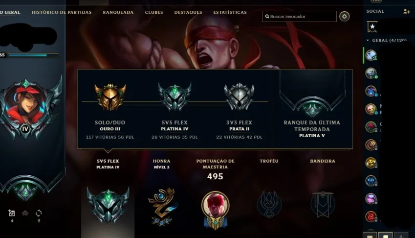Conta de League of legends