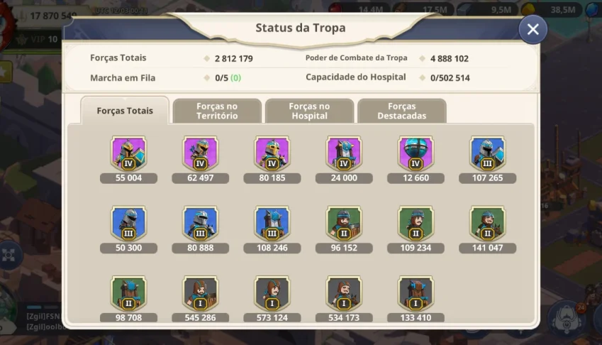 grand cross age of titans 17 M de poder/ Castelo 25