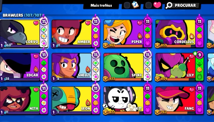Conta com itens exclusivos com 500 gemas