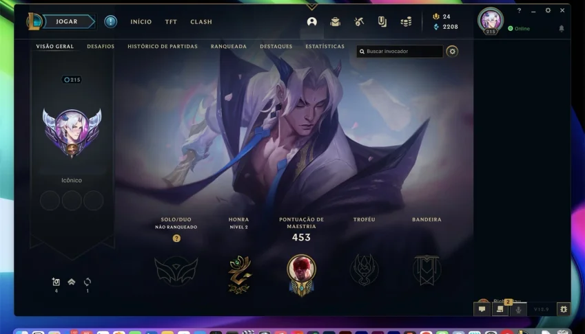 Conta League Of Legends unraked + 109 skins