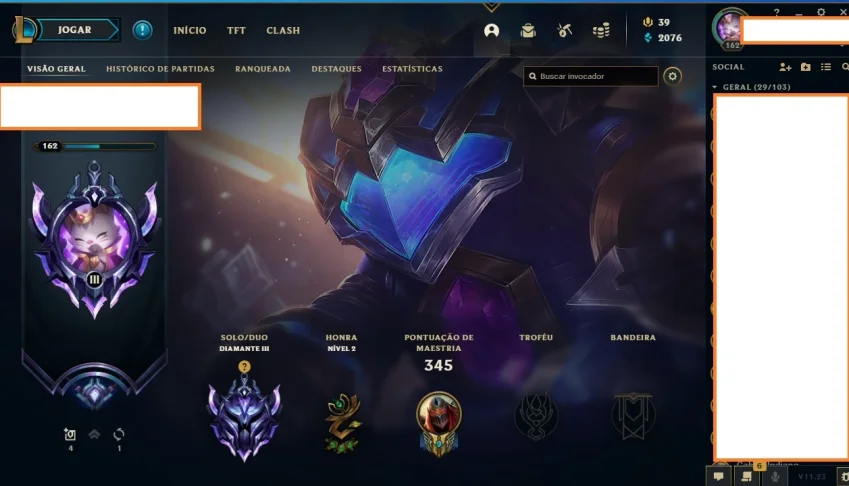 CONTA DE LOL DIAMANTE 3 136 SKINS