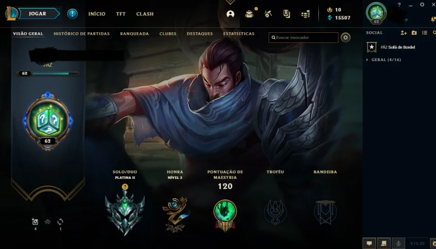 Conta league of legends (lol) Platina 2