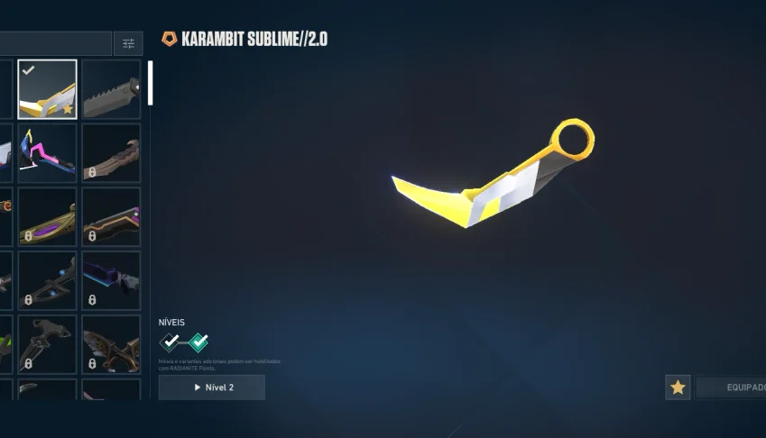Conta de Valorant com kaarambit e varias skins