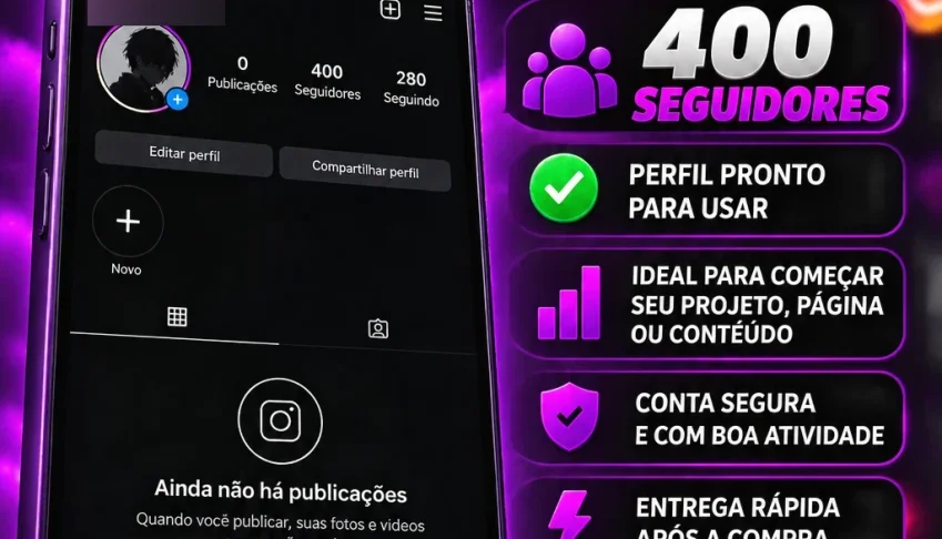 conta de instagram 500 seguidores