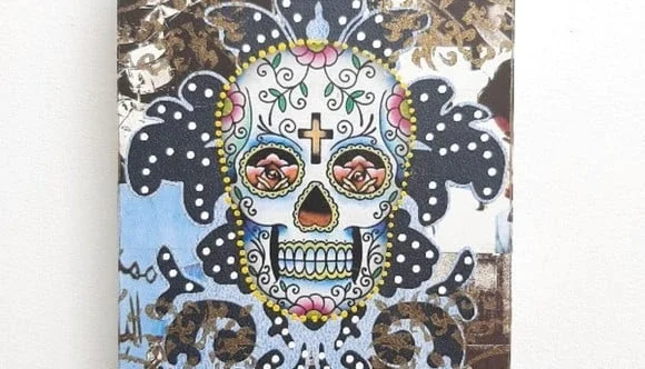 Porta Chave Caveira Estampada 1