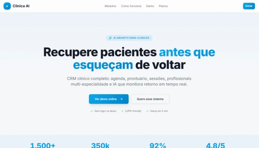 Sistema de Gestão para Clínicas e Consultórios