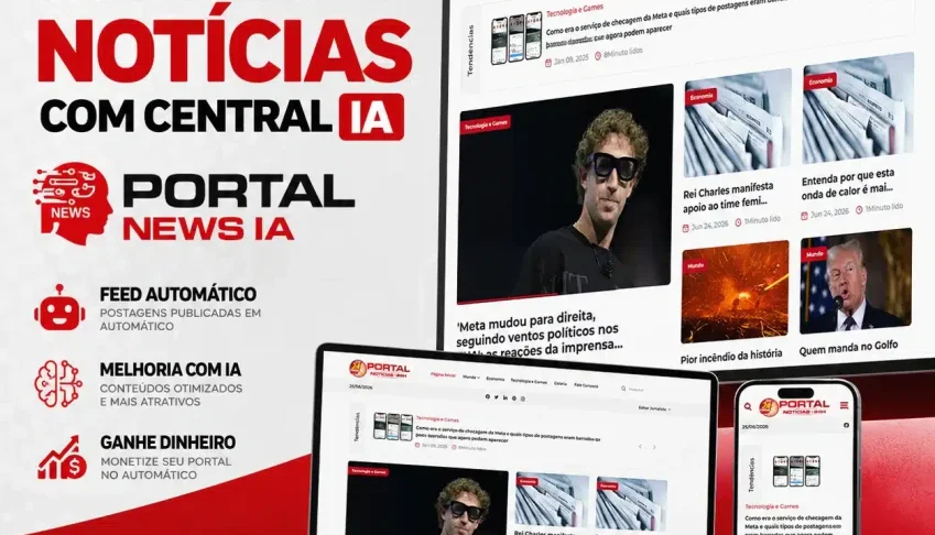 Lançamento Portal de Noticias com Central IA 2026 Código