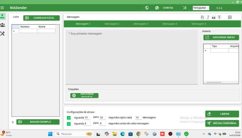 Wasender - Atualizado 2026 - Versão 5.0.7