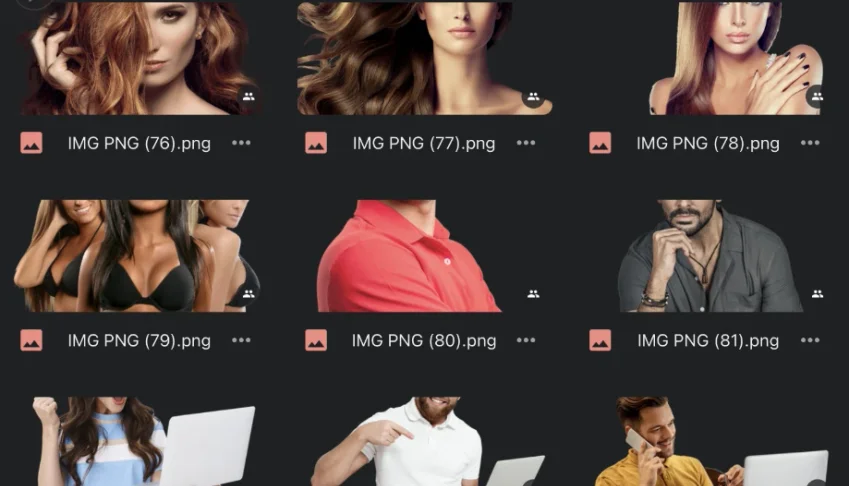 Pacote com mais de 100 fotos PNG