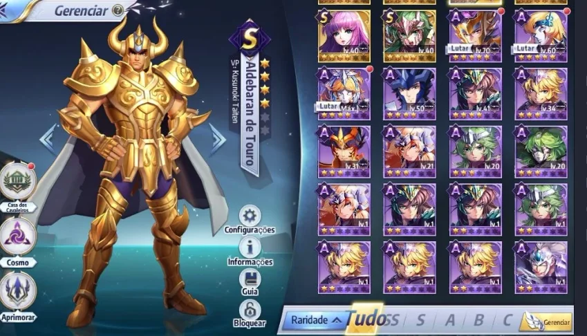 Conta SAINT SEIYA AWAKENING Mobile Lv: 42