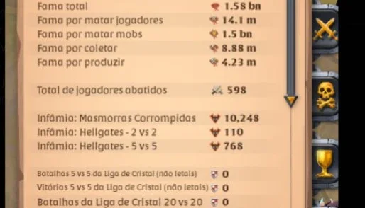 Conta Albion End Game 1,58Bn Fama Total
