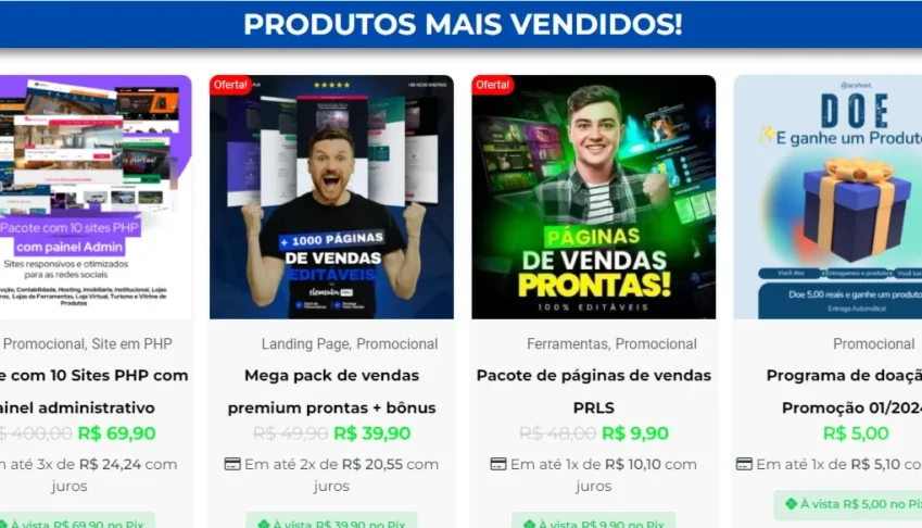 Loja em Wordpress para a venda de Sites e Scripts Prontos