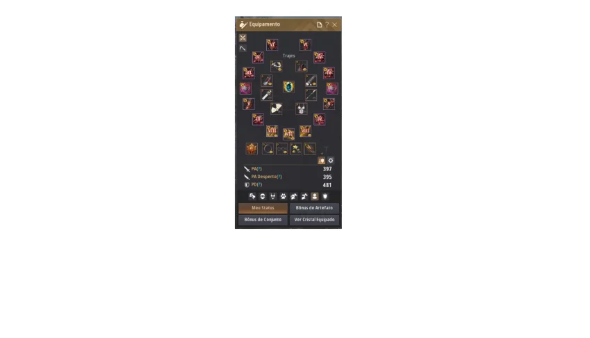 Conta Black Desert SA ENDGAME 878 GS