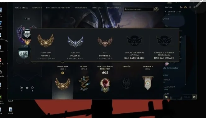 Conta league of legends 264 skins ouro 2