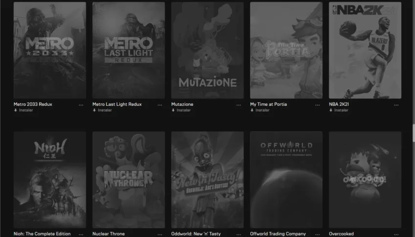 Epic games +112 jogos