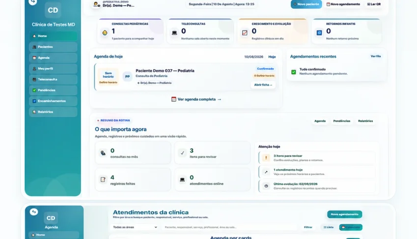 Sistema Clínicas Agenda Prontuário Financeiro Multi Médicos