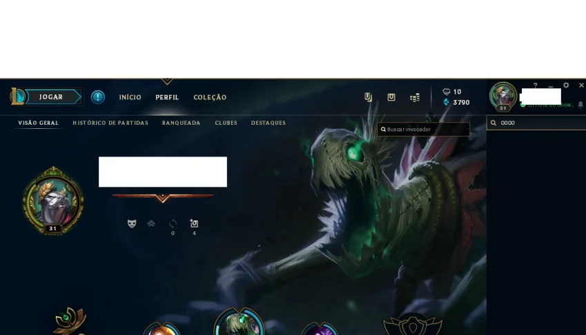 Conta lvl 30 unranked