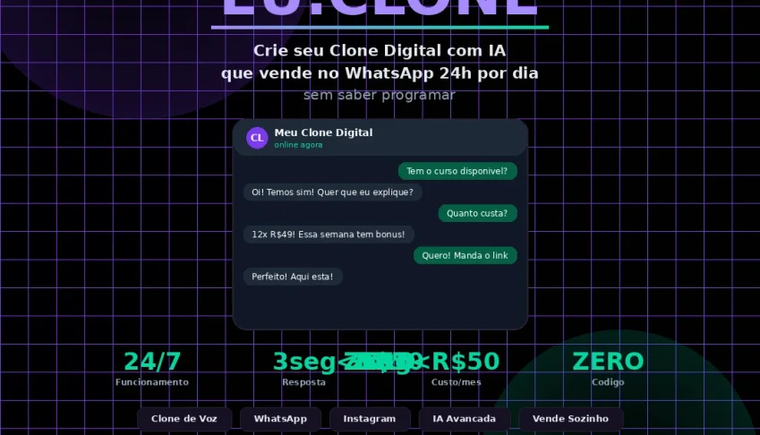 🧬 EU.CLONE — Método Pioneiro no Brasil