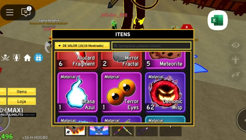 Conta De Blox Fruits Level Max 2600