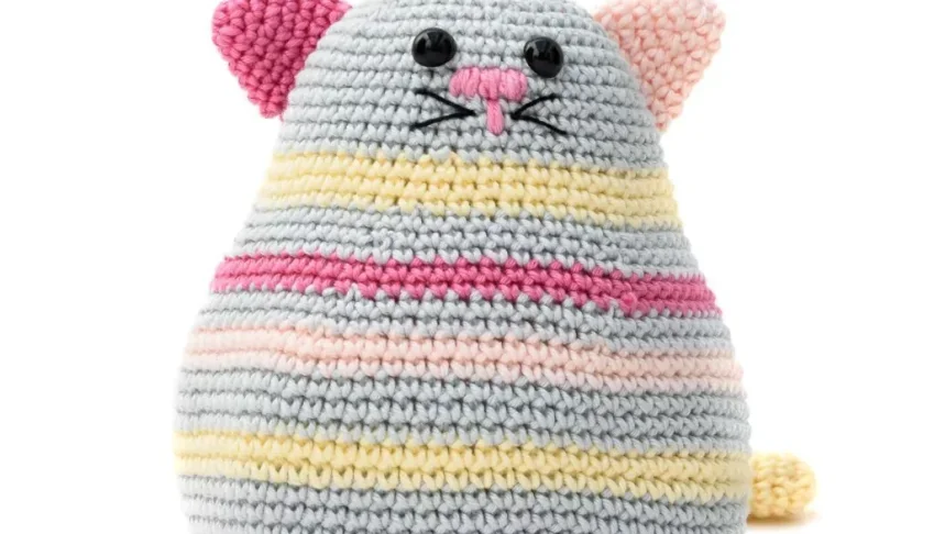Gato Listrado Peso de Porta em Amigurumi