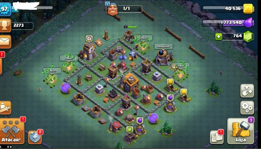 Conta de Clash Of Clans CV 10 - Com cv 9 Full