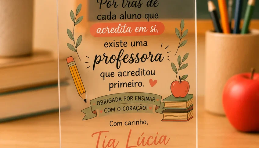 Porta Retrato Acrílico Personalizado
