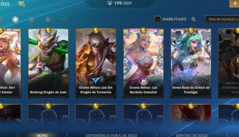 Conta Wild Rift 199 Skins Ahri Full