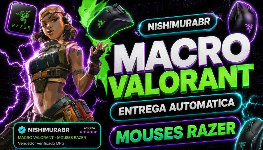 💎 Macro Pro Vitalício | Valorant No-Recoil Razer & Logitec