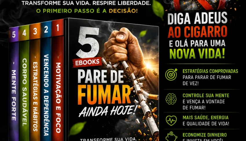 📚 5 Ebooks Completos Para Ajudar Você A Parar De Fumar Hoje