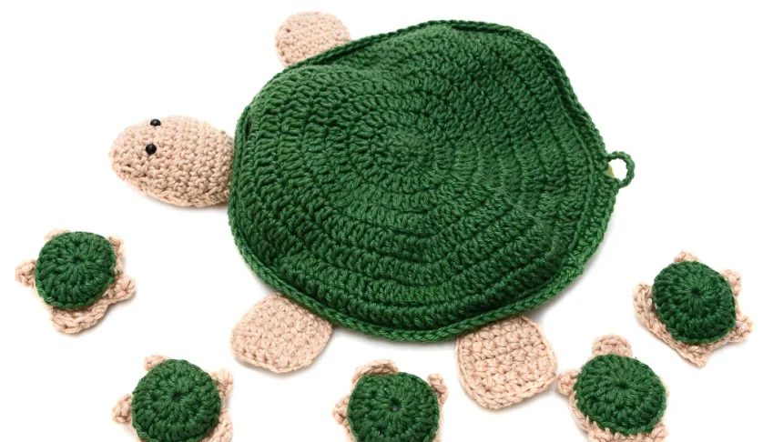 Jogo da Memória de Tartaruga em Amigurumi