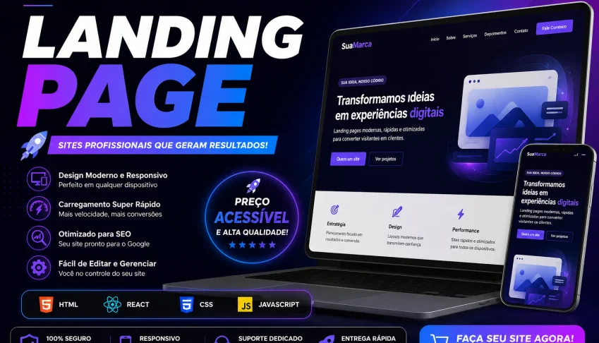 Crio Sua Landing Page (Spa) | Website Personalizado