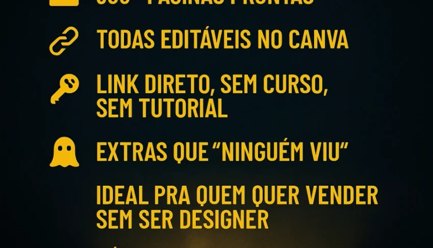 +300 páginas de vendas prontas, editáveis direto no Canva