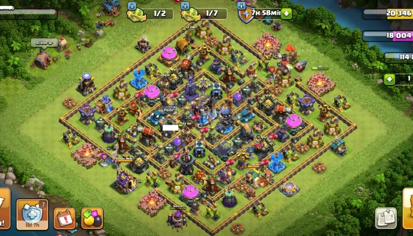 Clash Of Clans Cv 18 Com 6 Construtores Da Pra Mudar De Nome