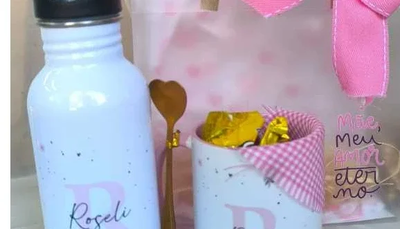 Kit Caneca e Garrafa Personalizadas