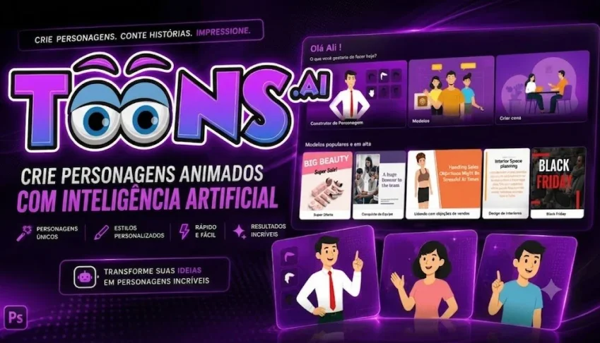 🦸 Toons.Ai – Crie Personagens Animados Com Ia (Mensal)