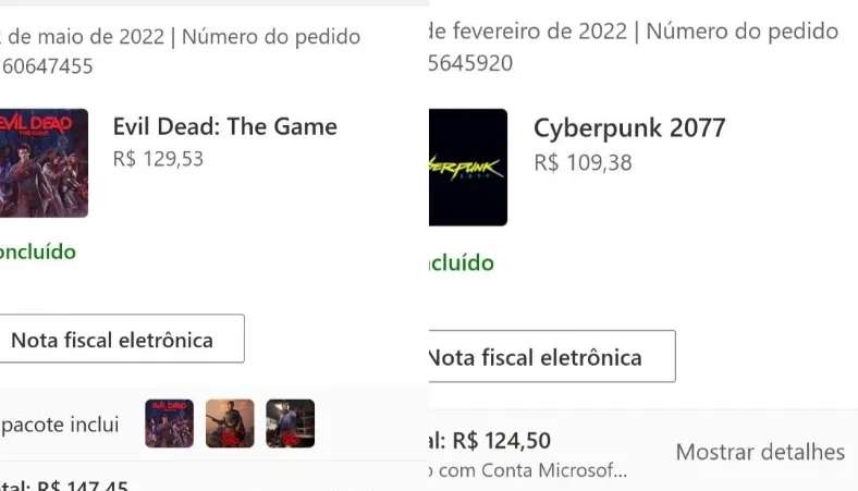 Conta xbox series x/s