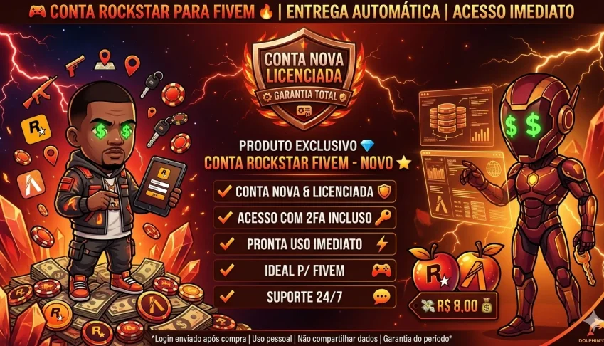 🎮 Conta Rockstar Para Fivem 🔥 | Acesso Imediato + 2Fa