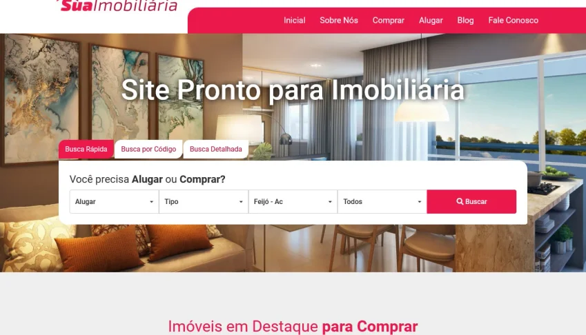Script Site Pronto para corretores e imobiliária