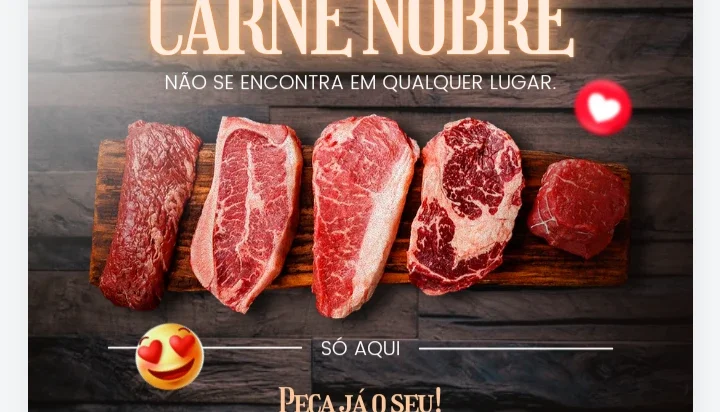 Templates editável no Canvas/açougue