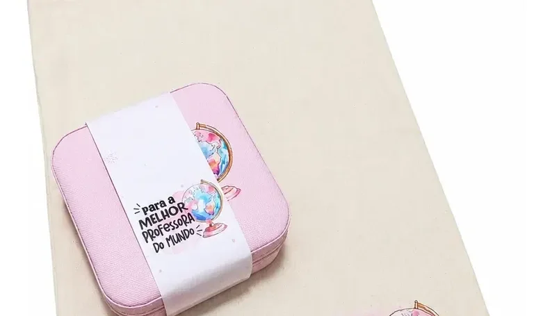 Kit Ecobag e Porta-Joias Personalizado para Professora
