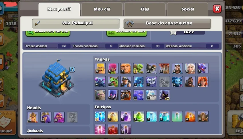 Conta clash of clans
