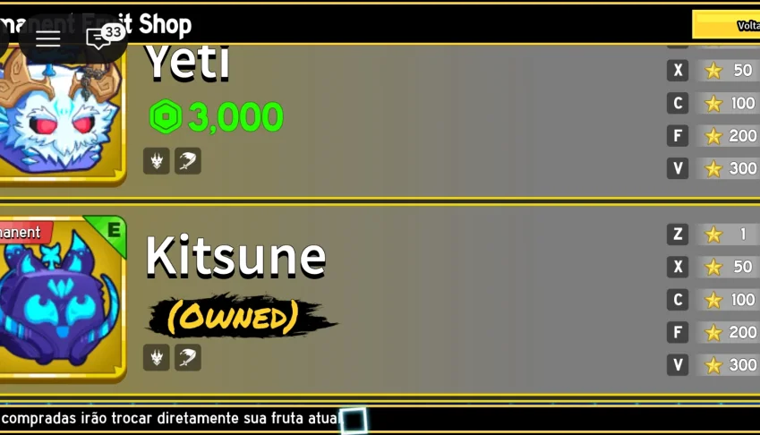 Conta com Kitsune perm