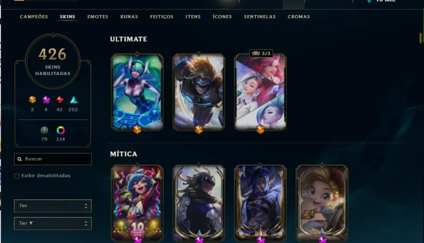 Conta Rara 427 Skins Urgente